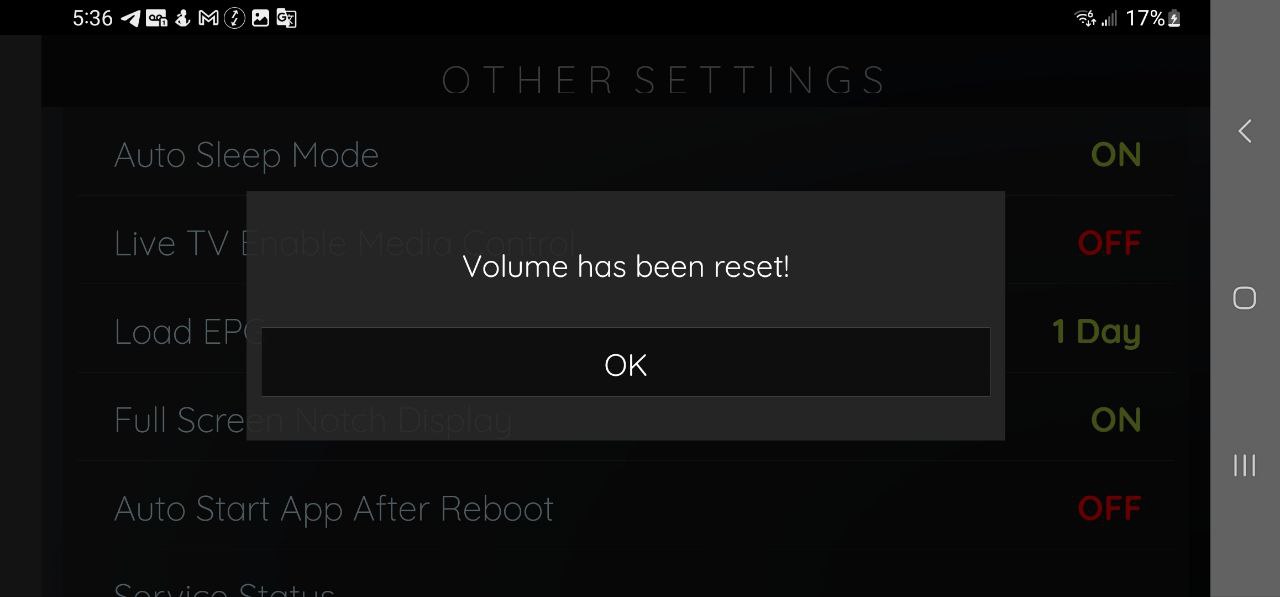 reset volume